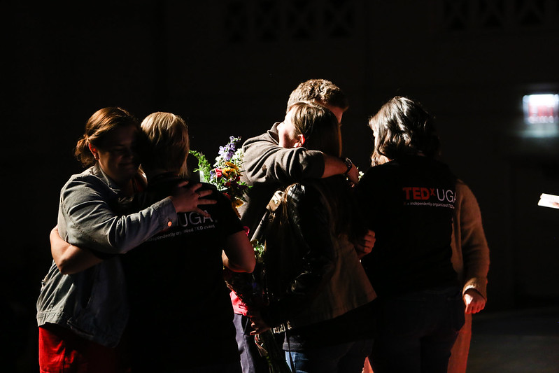TED 2018 Connect Onstage Hug Photo