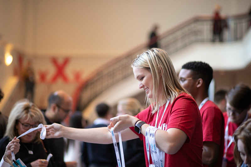 Ampify 2019 Lanyard handing out