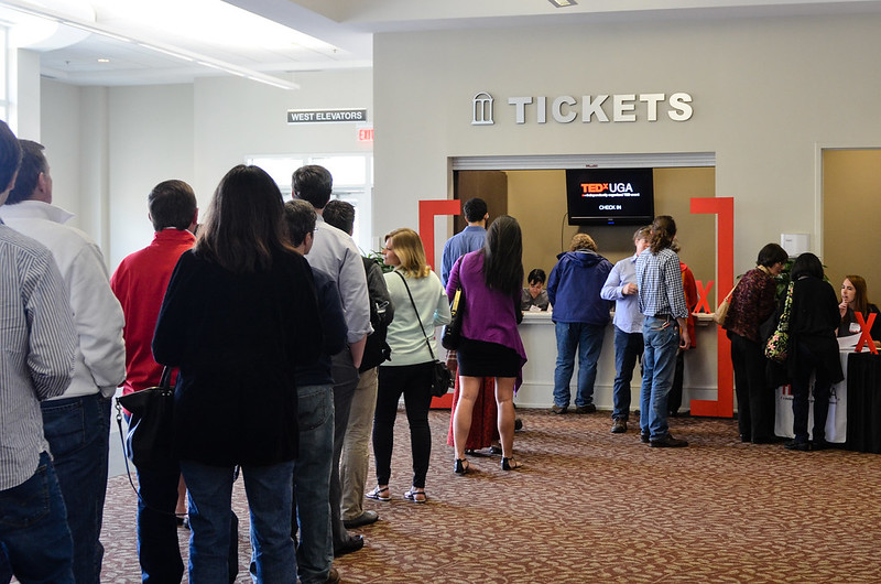 TEDxUGA 2015: Plus Ticket booth line